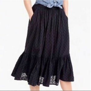 J Crew Clip Dot Tiered Skirt